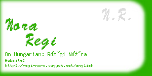 nora regi business card